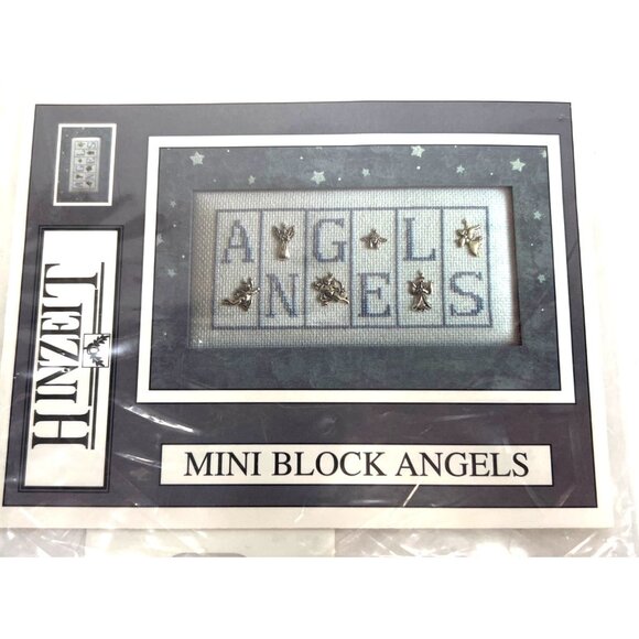 Hinzeit Mini Block Angels Cross Stitch Pattern With Charms - Picture 2 of 4